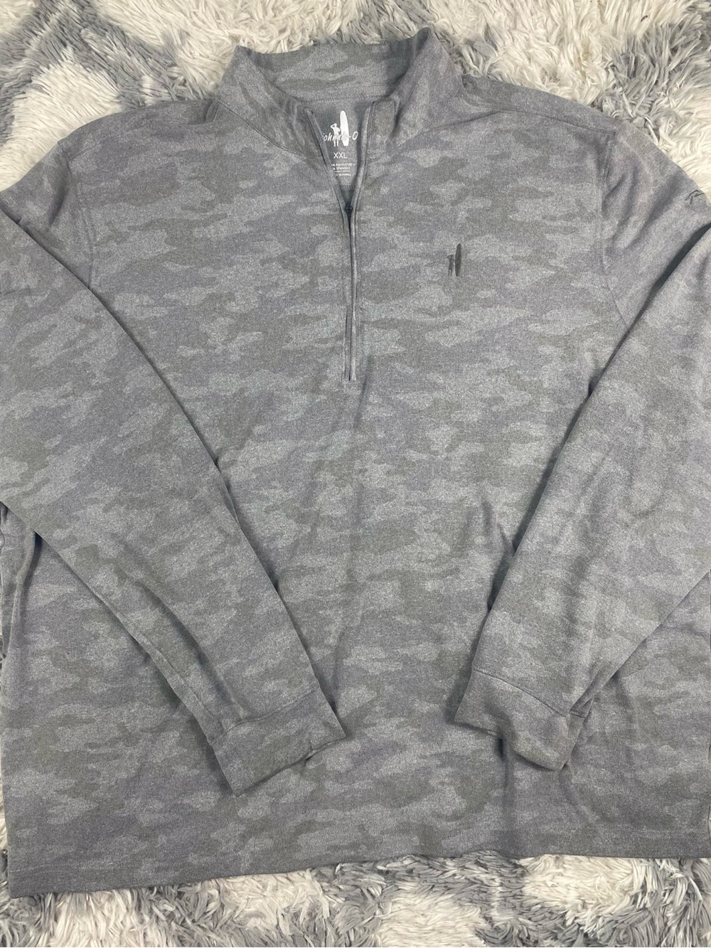 Johnnie O Quarter Zip Pullover Camo Men's XXL Comfy Casual Rio Secco Las Vegas